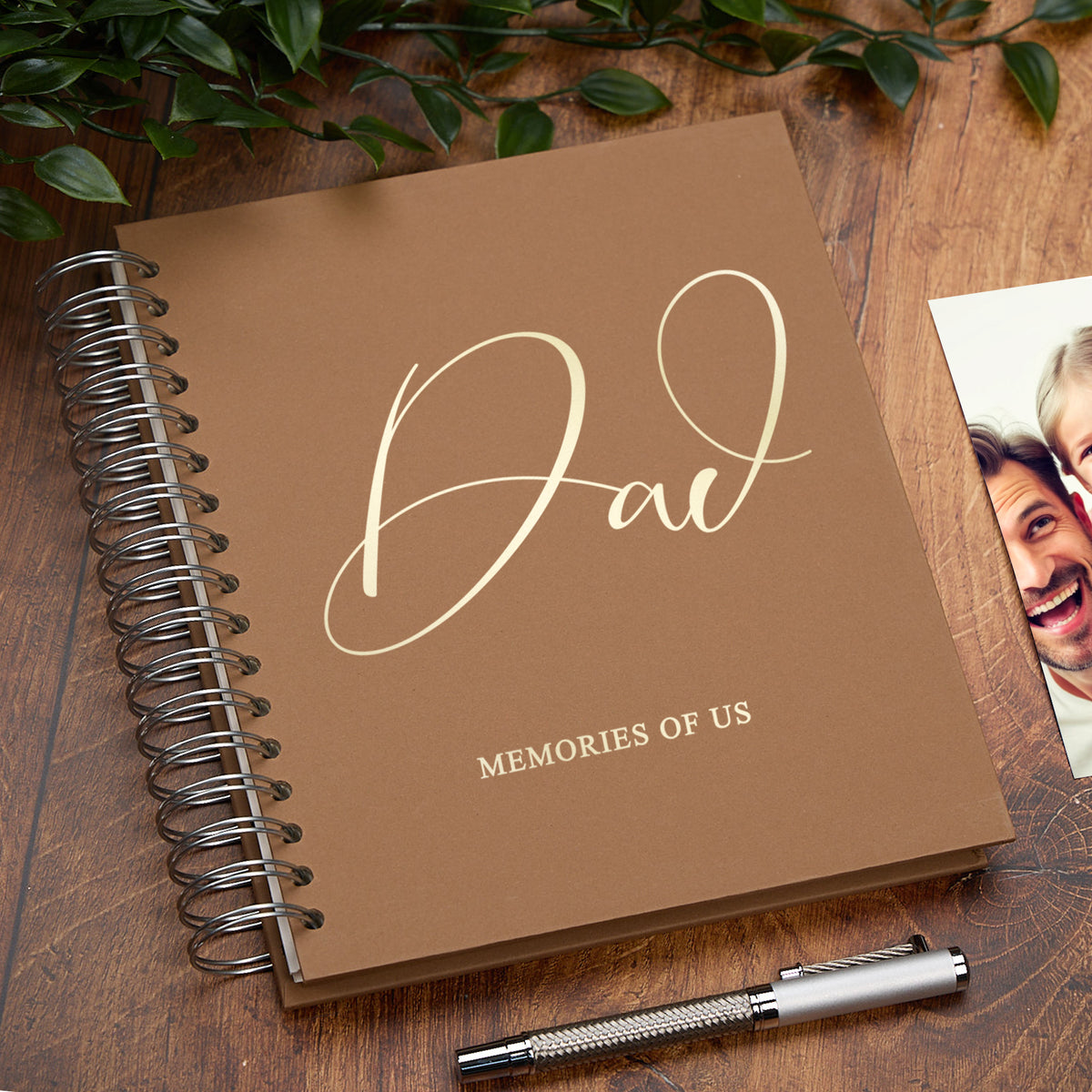 Personalised Large Dad Photo Album With Sentiment Multiple Colours