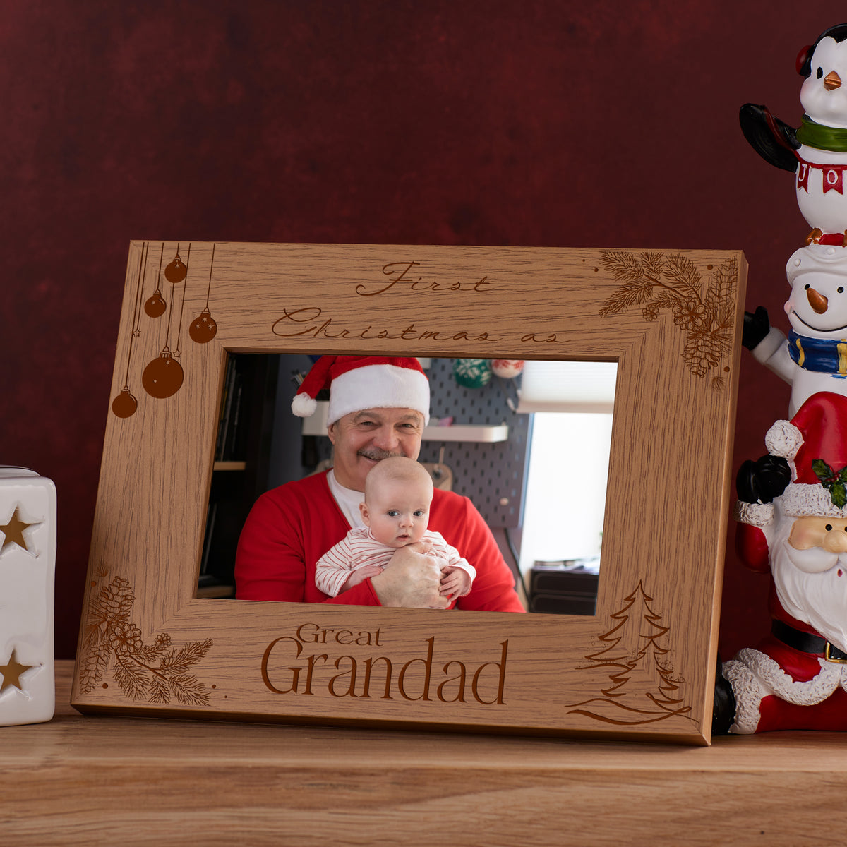 First Christmas As Great Grandad Photo Frame Gift