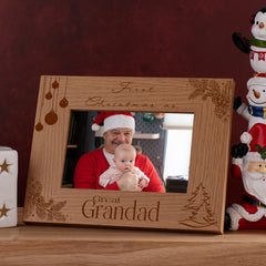 First Christmas As Great Grandad Photo Frame Gift