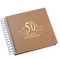 Wholesale Trade Pack of 10 - 50th Birthday Scrapbooks With Star Design