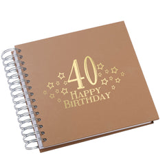 Wholesale Trade Pack of 10 - 40th Birthday Scrapbooks With Star Design