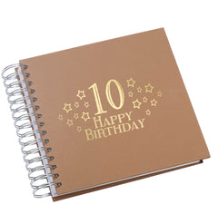 Wholesale Trade Pack of 10 - 10th Birthday Scrapbooks With Star Design