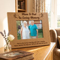 Memorial Photo Frame, Mum And Dad Remembrance Keepsake Gift Set Photo Frame ukgiftstoreonline
