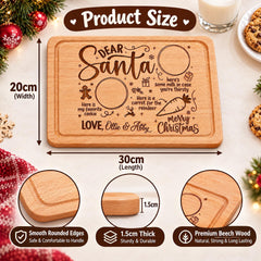 Personalised Christmas Eve Board - Santa Treat Plate, 30 X 20 Cm ukgiftstoreonline