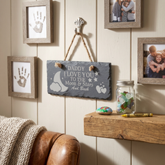 Slate Plaque – Daddy I Love You To The Moon And Back – Personalised Keepsake Gift Personalised Slate Marker ukgiftstoreonline