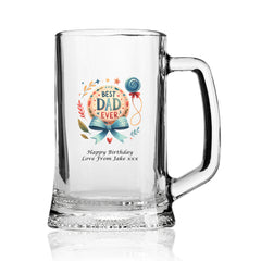 Personalised Best Dad Beer Glass Tankard Gift Any Occasion
