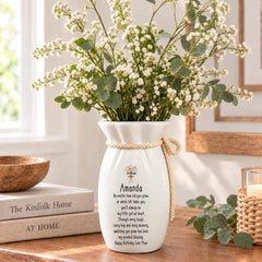 Personalised Flower Vase, Daughter Gift, Twine Detail 195X110Mm ukgiftstoreonline