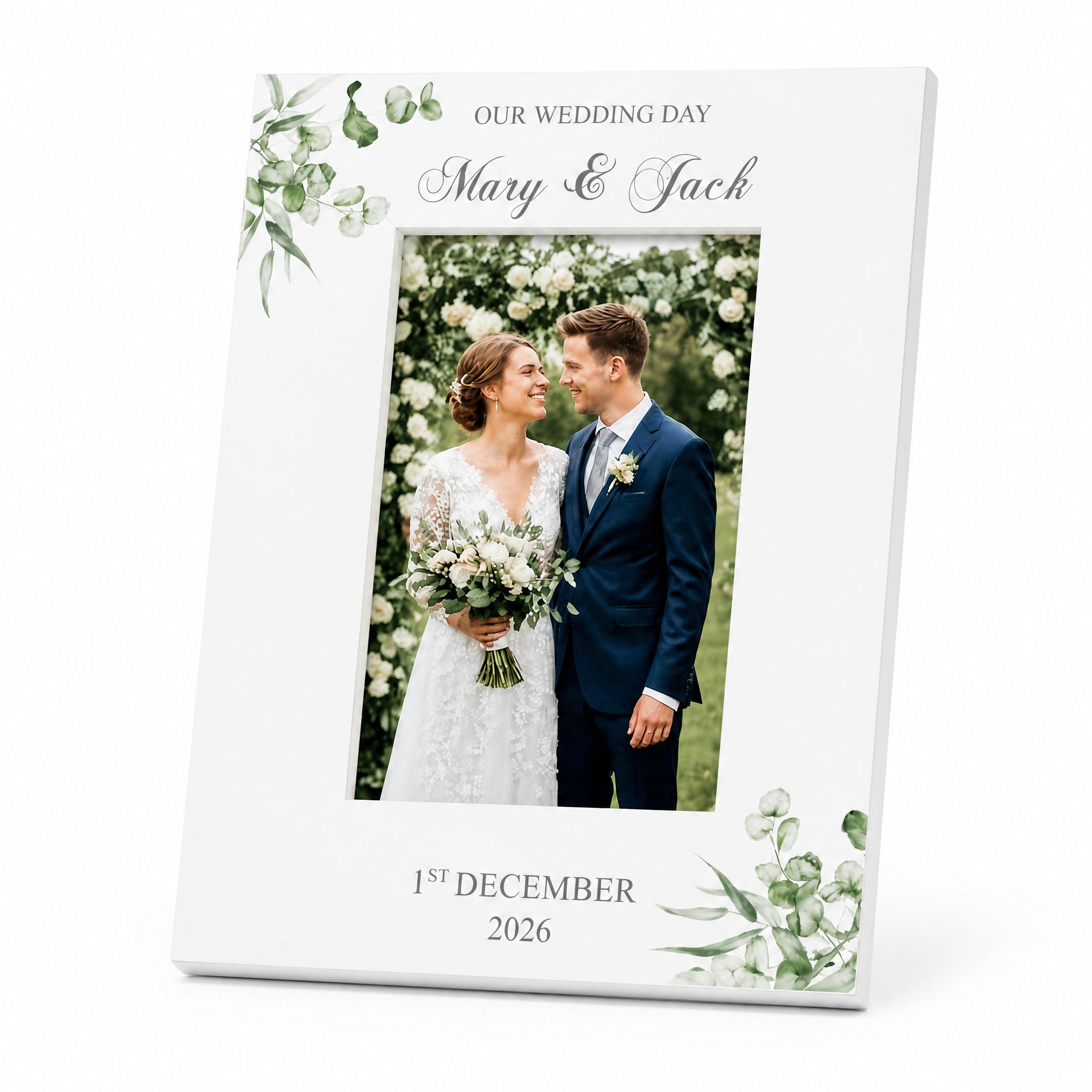Personalised On Our Wedding Day Elegant Photo Frame Gift For Couple Photo Frame ukgiftstoreonline