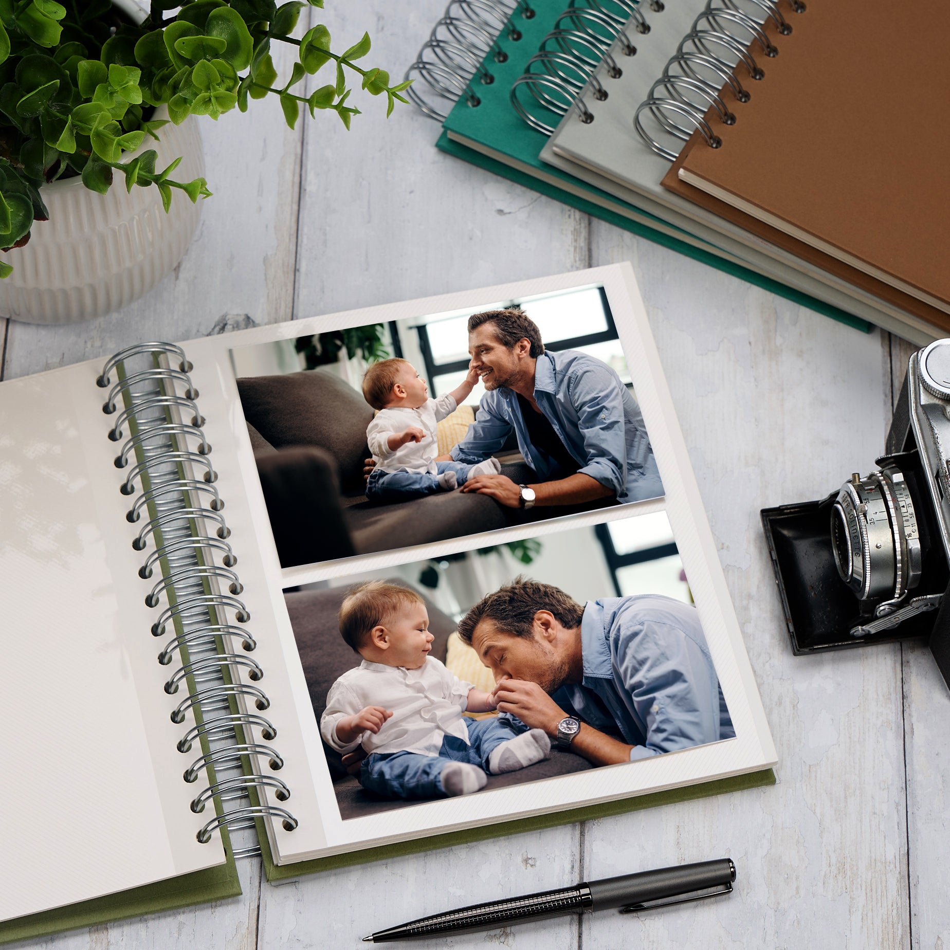 Personalised Large Daddy Photo Album With Sentiment Multiple Colours