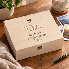 Personalised Keepsake Box | Wooden Engraved | 30cm or 17cm Sizes | Any Title | Any Sentiment ukgiftstoreonline