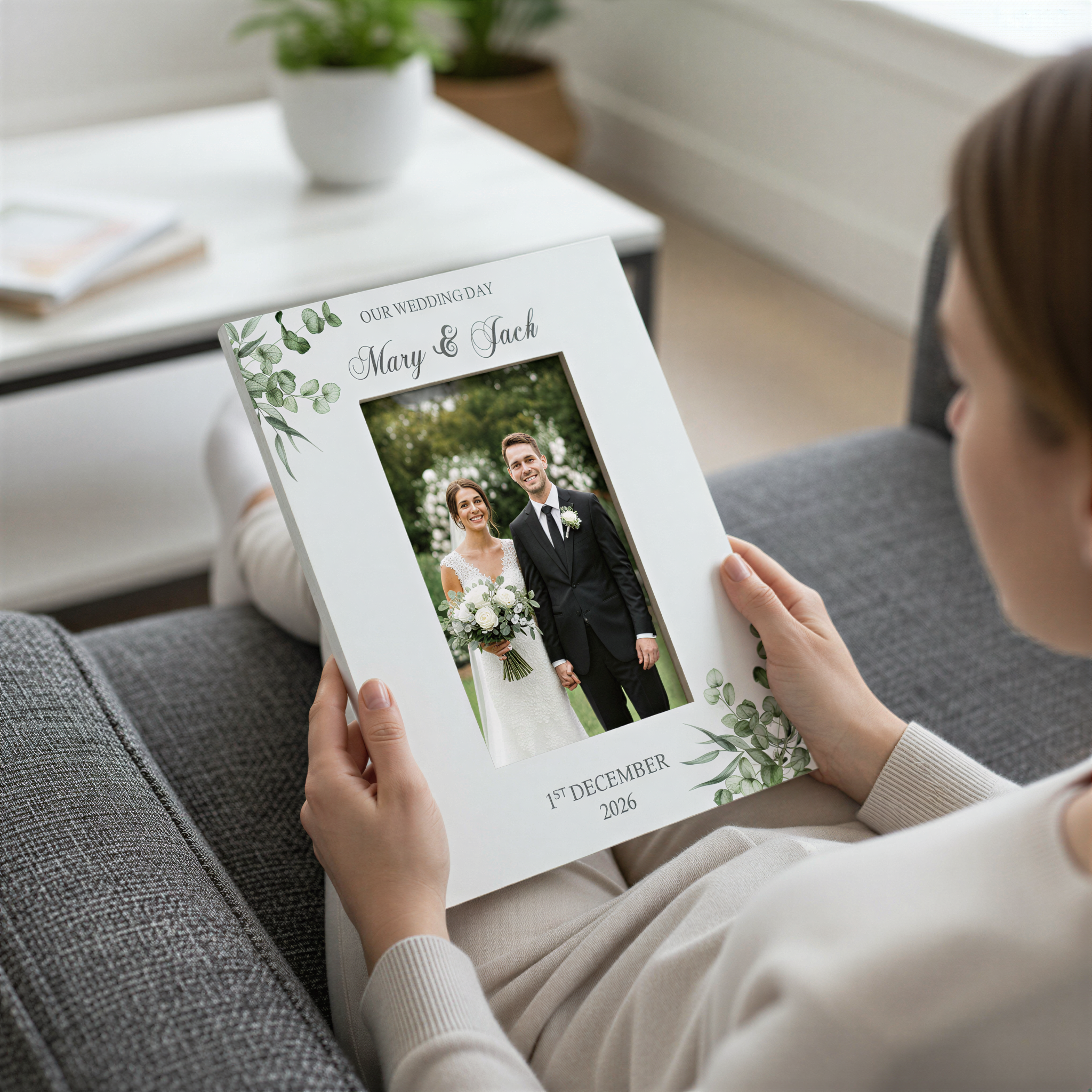 Personalised On Our Wedding Day Elegant Photo Frame Gift For Couple Photo Frame ukgiftstoreonline