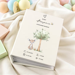 Personalised Baby Photo Album Cute Furry Animals 100 6x4 Photo Album with Sleeves