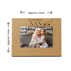 Wholesale Pack of 5 - Nan Butterfly Gift Wooden Engraved Photo Frame