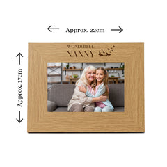 Nanny Butterfly Gift Mother's Day Birthday Wooden Engraved Photo Frame