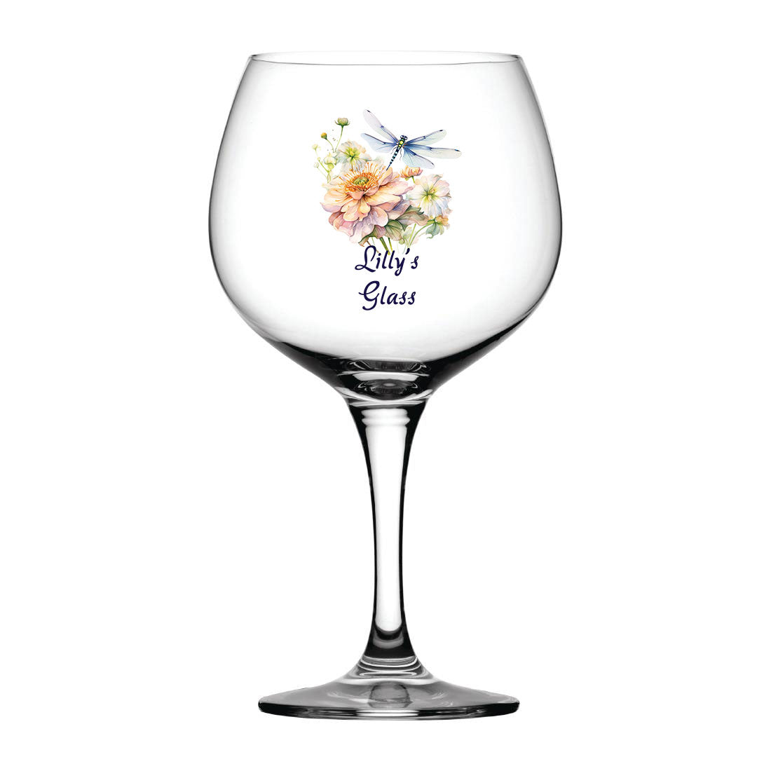 Personalised Dragonfly Cocktail Gin Glass Gift For Her