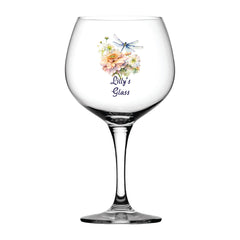 Personalised Dragonfly Cocktail Gin Glass Gift For Her