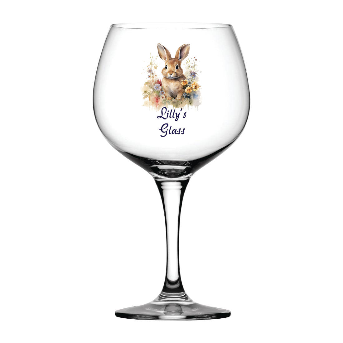 Personalised Bunny Cocktail Gin Glass Gift For Her