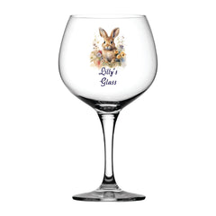 Personalised Bunny Cocktail Gin Glass Gift For Her