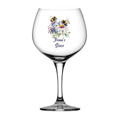 Personalised Bumble Bee Cocktail Gin Glass Gift For Her