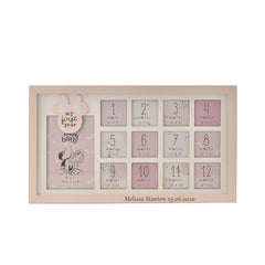Personalised Baby Girl 12 Month Disney Minnie Mouse Photo Frame