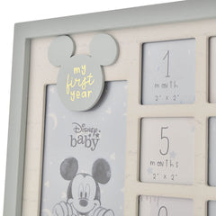 Personalised Baby Boy 12 Month Disney Mickey Mouse Photo Frame