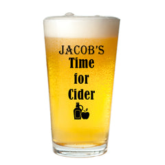 Personalised 1 Pint Cider Glass Gift