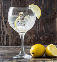 Personalised  Retirement Cocktail Gin Glass Gift For Her With Rabbit