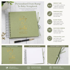 a page from a personalized baby scrapbook