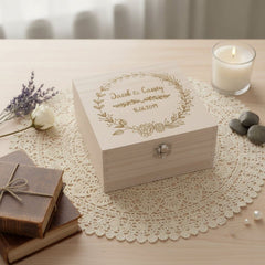 ukgiftstoreonline Personalised Wooden Keepsake Box Wedding Memory Engraved Gifts Any Name Keepsake Memory Box ukgiftstoreonline