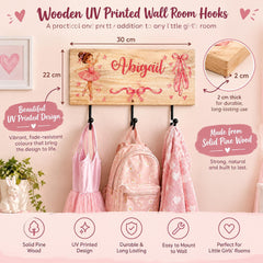 Wooden UV printed wall hooks