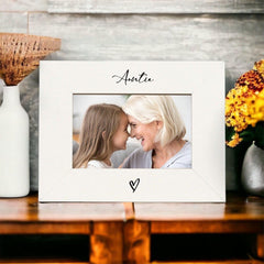 White Photo Frame - 6x4 Landscape Wooden Picture Frame With Glass, Bespoke Keepsake ukgiftstoreonline