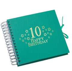 Wholesale Trade Pack of 10 - 10th Birthday Scrapbooks With Star Design