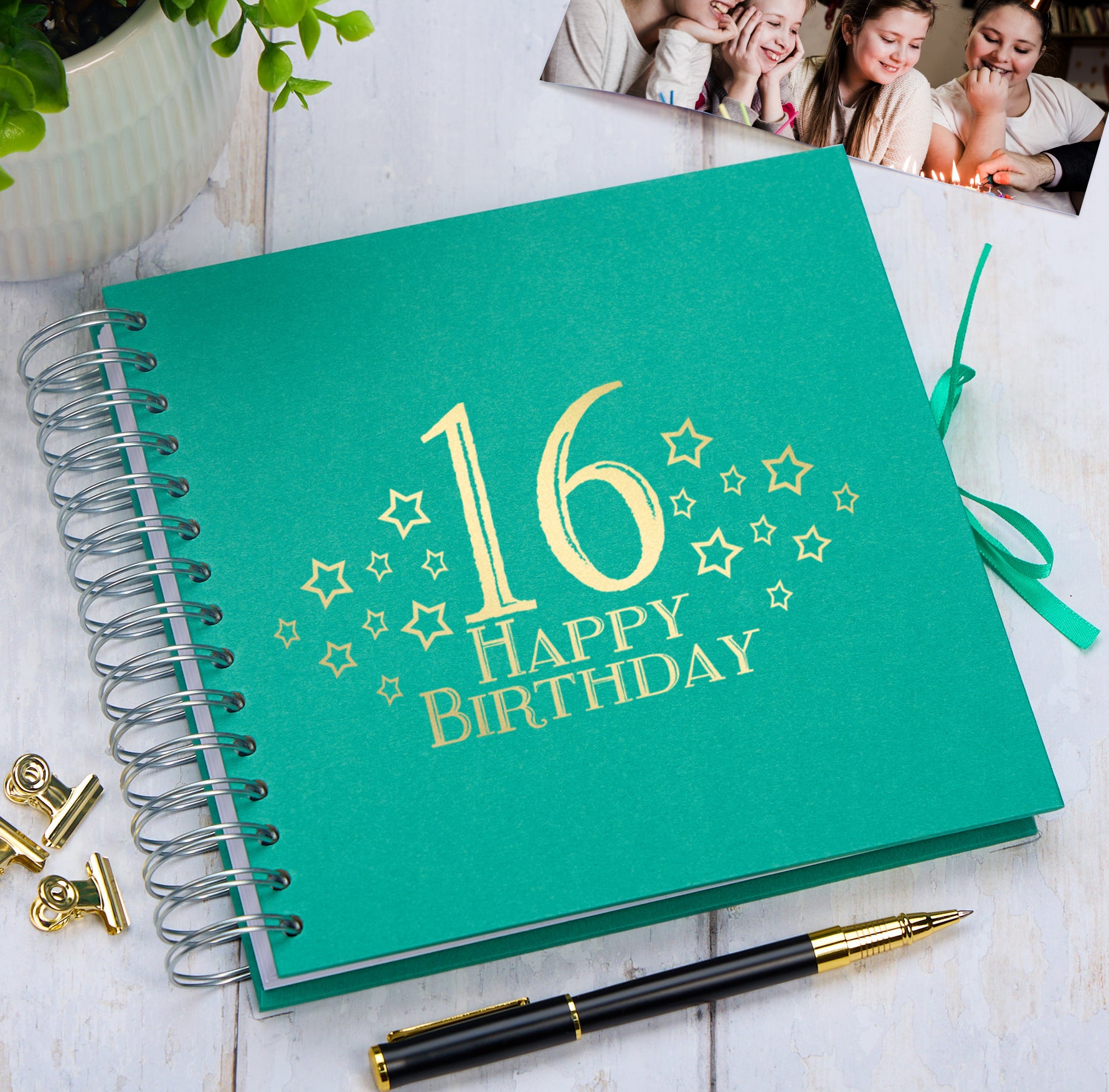 16th Birthday Memory Scrapbook Album With Star Design Various Colours Available