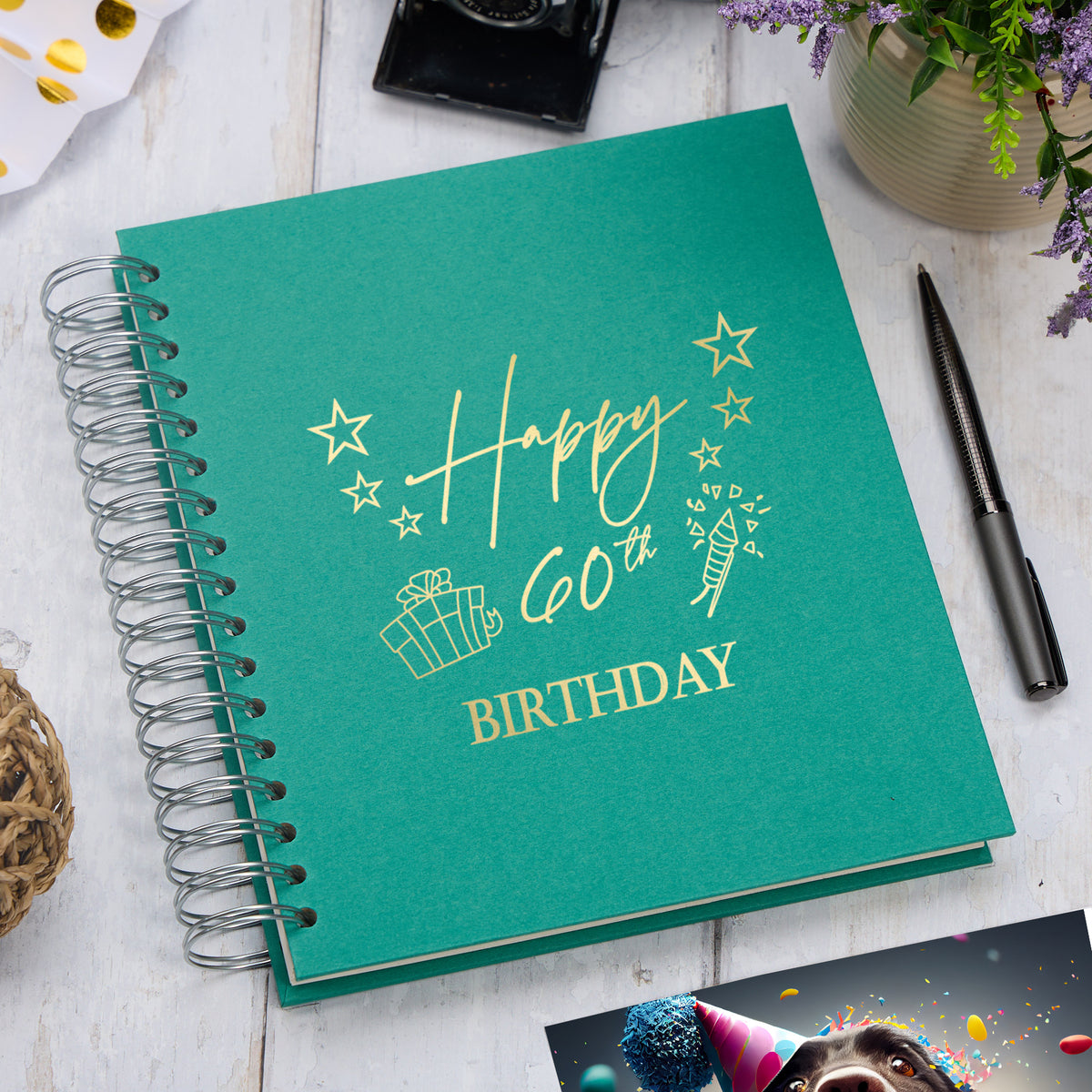 Large 60th Birthday Photo Album Memory Keepsake Gift With Presents Multiple Colours