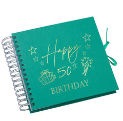 Wholesale Trade Pack of 10 - 50th Birthday Scrapbooks With Present Design