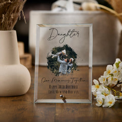Personalised Daughter Keepsake Gift Glass Photo Glass Plaque With Sentiment Personalised Plaque Gift ukgiftstoreonline
