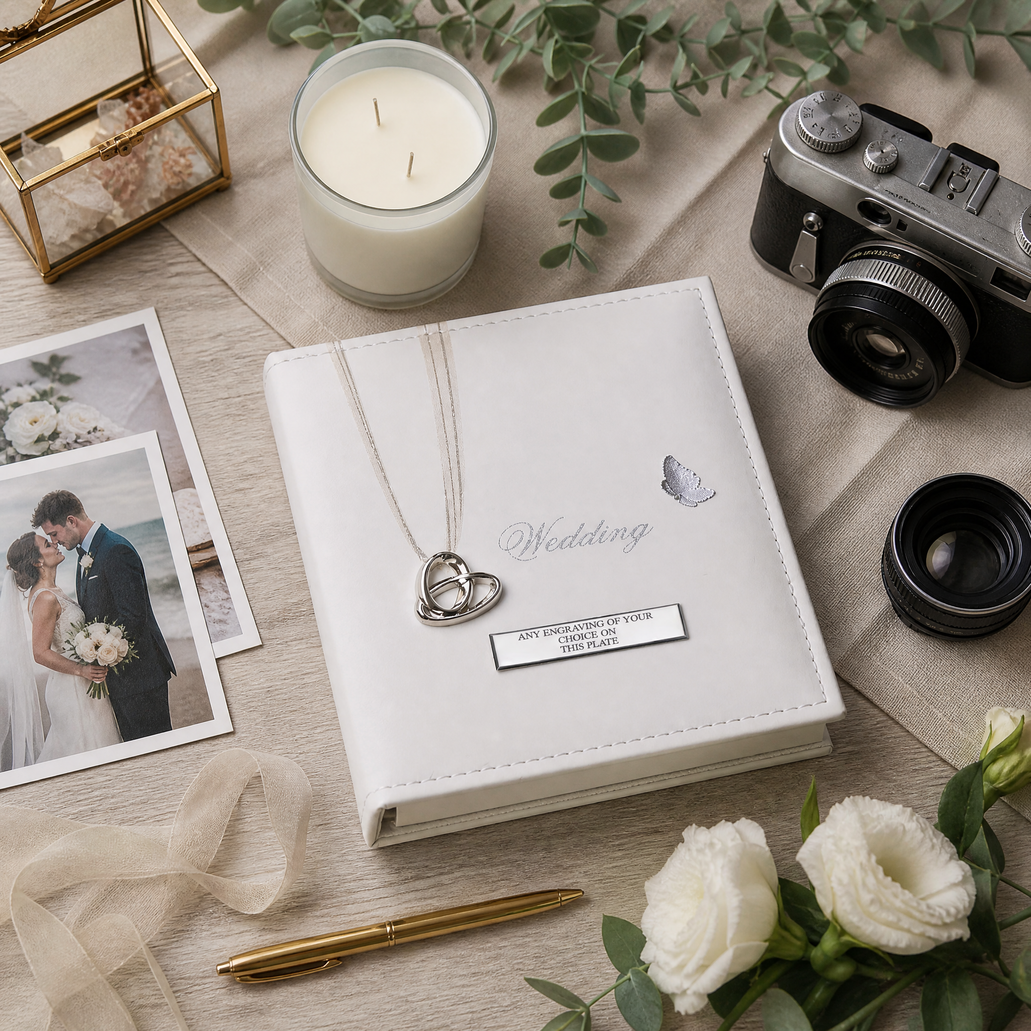 Personalised Wedding Album, 24-Photo 7X5 Picture Keepsake Gift wedding photo album ukgiftstoreonline