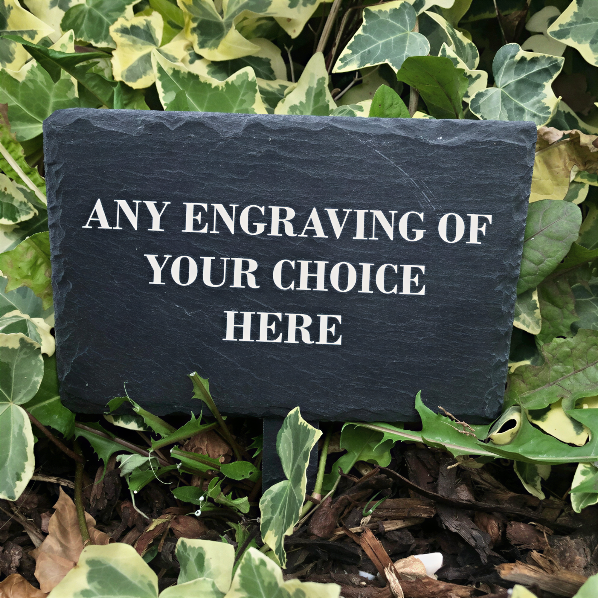 Personalised Slate Plant Marker Garden or Pot Plaque Any Engraving Personalised Garden Stone Slate ukgiftstoreonline