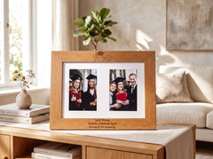 Personalised Graduation Wooden Double Photo Frame Engraved Photo Frame ukgiftstoreonline