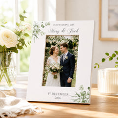 Personalised On Our Wedding Day Elegant Photo Frame Gift For Couple Photo Frame ukgiftstoreonline