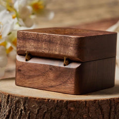 Personalised Wedding Ring Box Holder for 2 Rings With Initials and Leaf Ring Box Holder ukgiftstoreonline