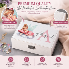 Personalised Girls Fairy On Cloud Large Jewellery Box Gift Customized Personalised Jewellery Box ukgiftstoreonline