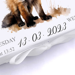 Personalised Baby Keepsake Box Memories Gift With Woodland Fox