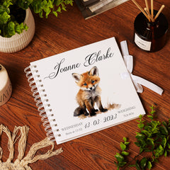 Personalised Baby Scrapbook or Photo Album My First Year Woodland Fox