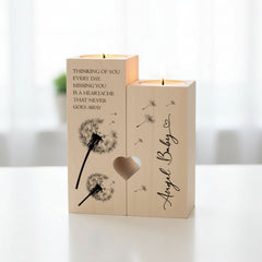 Angel Baby In Loving Memory Remembrance Double Tea Light Candle Holder