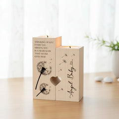 Angel Baby In Loving Memory Remembrance Double Tea Light Candle Holder