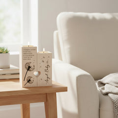 Angel Baby In Loving Memory Remembrance Double Tea Light Candle Holder