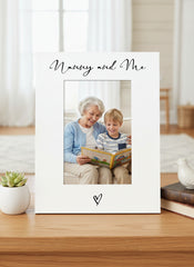 White 6x4 Portrait Picture Photo Frame Nanny & Me Heart
