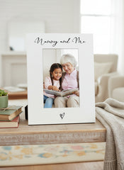 White 6x4 Portrait Picture Photo Frame Nanny & Me Heart