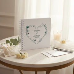 Personalised Wedding Guest Book Memory Book Photo Album Dusty Blue Heart Scrapbook ukgiftstoreonline